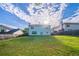 Spacious backyard with a lush lawn, bordered by a wood fence, providing privacy and space for recreation at 3460 Village Park Sw Ln, Atlanta, GA 30331