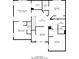 Upstairs floor plan with main bedroom, walk-in closet, three additional bedrooms and three bathrooms at 3460 Village Park Sw Ln, Atlanta, GA 30331