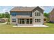 Exterior backyard view of a home with a screened-in porch and green lawn at 2410 Bridle Bridge Trl, Cumming, GA 30040