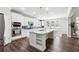 Modern kitchen with white cabinets, stainless steel appliances, and a large center island, ideal for cooking at 2410 Bridle Bridge Trl, Cumming, GA 30040