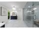 Contemporary bathroom showcasing glass shower, dual sinks, and stylish design at 1348 Timberland Se Dr, Marietta, GA 30067