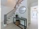 Beautiful foyer featuring hardwood floors, stairs, and modern accents at 1348 Timberland Se Dr, Marietta, GA 30067