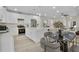 Modern kitchen with stainless steel appliances, an island and eat in dining space at 6022 Fieldcrest Dr, Morrow, GA 30260