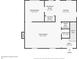 First floor plan displaying layout of living spaces, kitchen, bathroom and entry at 2722 Springside Ct, Douglasville, GA 30135