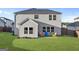 Well-maintained backyard with a patio, vibrant lawn, and a view of the home's exterior at 3560 Summerpoint Xing, Cumming, GA 30028