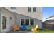A cozy patio with colorful chairs offers a relaxing outdoor space in the backyard at 3560 Summerpoint Xing, Cumming, GA 30028