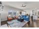 Spacious living room featuring hardwood floors and lots of natural light at 3560 Summerpoint Xing, Cumming, GA 30028