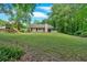 Expansive backyard with lush green grass, mature trees, and a playset, ideal for outdoor entertaining at 3663 Homewood Trl, Powder Springs, GA 30127