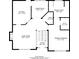 This floor plan highlights kitchen, dining room, living room, primary bedroom suite, and foyer layout at 4417 Roche St, Atlanta, GA 30349