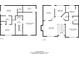 Combined floor plans showcasing layout of both floors, highlighting bedrooms, living spaces, and other amenities at 4417 Roche St, Atlanta, GA 30349