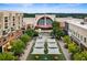 Overhead view of the Regal Cinemas, surrounded by upscale shopping and dining, and green spaces at 11715 Dancliff Trce, Alpharetta, GA 30009