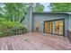 Large outdoor deck with wooded views at 1515 Barrier Rd, Marietta, GA 30066