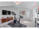 Exercise area featuring stationary bike, neutral walls, and recessed lighting at 2373 Sagamore Hills Dr, Decatur, GA 30033