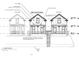 Architectural drawing showing the front of three similar two-story homes with covered porches and classic detailing at 260 Estoria St, Atlanta, GA 30316