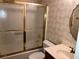Bathroom with shower, toilet, and vanity sink at 1818 Brandy Woods Se Dr, Conyers, GA 30013