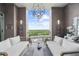 Relaxing outdoor space with white couches and views at 2881 Peachtree Ne Rd # 1102, Atlanta, GA 30305