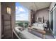 Outdoor living area featuring sleek decor with views of the city skyline and beautiful blue skies at 2881 Peachtree Ne Rd # 1102, Atlanta, GA 30305