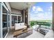Cozy balcony with seating and a stunning view at 2881 Peachtree Ne Rd # 1102, Atlanta, GA 30305