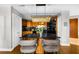 Charming kitchen island with granite countertop and seating for two at 2881 Peachtree Ne Rd # 1102, Atlanta, GA 30305