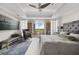 Primary bedroom with a balcony, stylish decor, and a scenic view at 2881 Peachtree Ne Rd # 1102, Atlanta, GA 30305