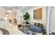 Modern lobby features decorative columns, stylish furniture, and contemporary art pieces at 860 Peachtree Ne St # 1411, Atlanta, GA 30308