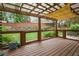 Inviting covered deck with ample seating and a view of the beautifully landscaped backyard at 65 Wisteria Blvd, Covington, GA 30016