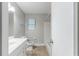 Neat bathroom with a clean and well-maintained bathtub/shower combination at 6595 Oakwood Dr, Douglasville, GA 30135