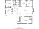 Second floor plan featuring kitchen, living room, bedrooms, and bathrooms layout at 6595 Oakwood Dr, Douglasville, GA 30135
