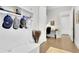 Bright mudroom with built-in storage, bench, and easy access to the home office at 3264 Andante Ne Dr, Marietta, GA 30062