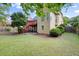 Spacious backyard with wooden deck at 4085 Tritt Homestead Dr, Marietta, GA 30062