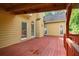 Spacious wooden deck attached to a yellow house at 4085 Tritt Homestead Dr, Marietta, GA 30062