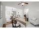 Open-concept space, with office transitioning into an elegant dining area at 4085 Tritt Homestead Dr, Marietta, GA 30062