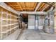 Spacious basement showing storage racks, exposed ductwork, and utility appliances at 5124 Vermack Rd, Dunwoody, GA 30338