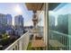 Balcony view showcasing a city skyline, with outdoor seating for relaxation and enjoyment at 3324 Peachtree Ne Rd # 1304, Atlanta, GA 30326