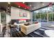 Inviting lounge area featuring stylish seating, an artistic fireplace, and modern accents at 3324 Peachtree Ne Rd # 1304, Atlanta, GA 30326