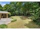 Expansive, lush backyard with a cozy porch, perfect for relaxation and outdoor gatherings at 4981 Forestglade Ct, Stone Mountain, GA 30087