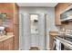 Convenient kitchen featuring a laundry area with a washer and dryer at 301 Mill Pond Se Ct, Smyrna, GA 30082