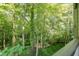 Scenic porch view featuring lush green trees creating a private, wooded retreat at 301 Mill Pond Se Ct, Smyrna, GA 30082