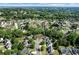 Sprawling aerial shot of a lush neighborhood with numerous homes surrounded by green trees at 531 Chadborn Ct, Lawrenceville, GA 30045