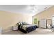 Spacious bedroom with vaulted ceilings, ceiling fan and a large window at 531 Chadborn Ct, Lawrenceville, GA 30045