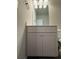Bathroom featuring a vanity with a white countertop and stylish lighting at 5726 Silver Lake Dr, Mableton, GA 30126