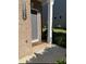 Welcoming front door with a gray finish and stylish address numbers at 5726 Silver Lake Dr, Mableton, GA 30126