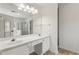 Large bathroom with double sink vanity and large mirror at 209 Courtland Oaks Sw Dr, Marietta, GA 30060