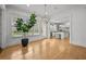 Open dining room features hardwood floors, neutral walls, and views of the backyard at 4015 Wieuca Ne Rd, Atlanta, GA 30342