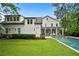 Beautiful two-story home with a well-maintained lawn, lush landscaping, and a refreshing swimming pool at 4015 Wieuca Ne Rd, Atlanta, GA 30342