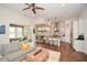 Spacious living room that flows into the dining and kitchen areas, perfect for entertaining at 422 Laurel Spring Ct, Canton, GA 30114