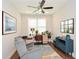 Bright office space with natural light, built-in desk, and comfortable seating at 422 Laurel Spring Ct, Canton, GA 30114