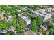 Aerial view of the apartments in a lush, green neighborhood with mature trees at 525 Parkway Ne Dr # 110, Atlanta, GA 30354