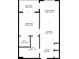 Floor plan of a home, showing the layout of the living room, kitchen, bedroom, balcony, bath, WIC, and foyer at 525 Parkway Ne Dr # 110, Atlanta, GA 30354