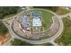 Aerial view of the new home community's clubhouse, pool, tennis courts, and playground at 438 Southland Cir, Canton, GA 30115